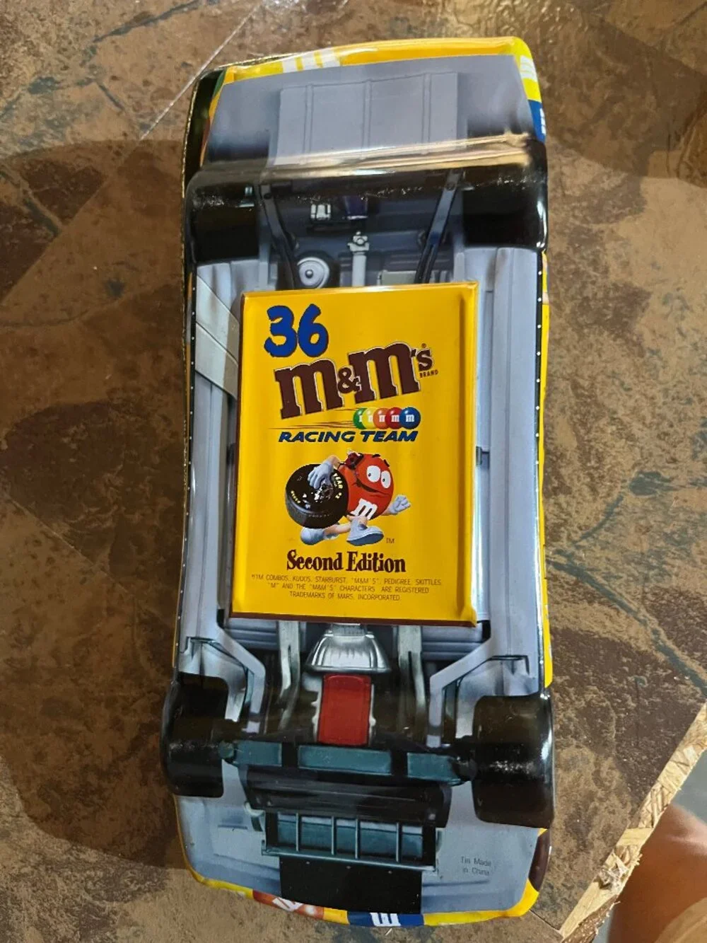 M&M's Racing Team Yellow Second Edition Collectible TIN CAN